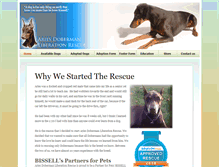 Tablet Screenshot of dobermanrescuegr.org